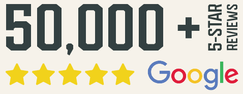 50,000+ five-star Google reviews