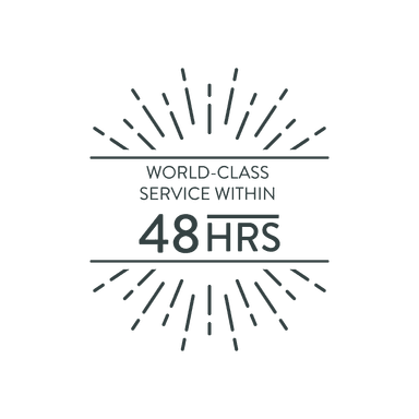 World-class service within 48 hours