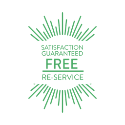 Satisfaction guaranteed — free re-service if pests return